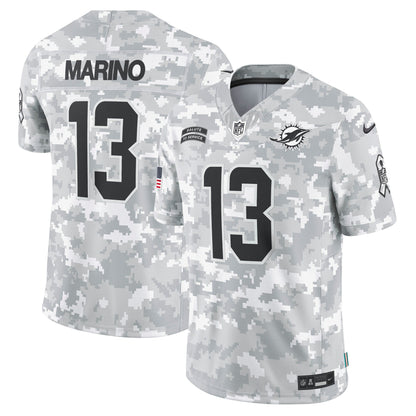Dan Marino Miami Dolphins Nike 2024 Salute to Service Retired   Limited Jersey - Arctic Camo