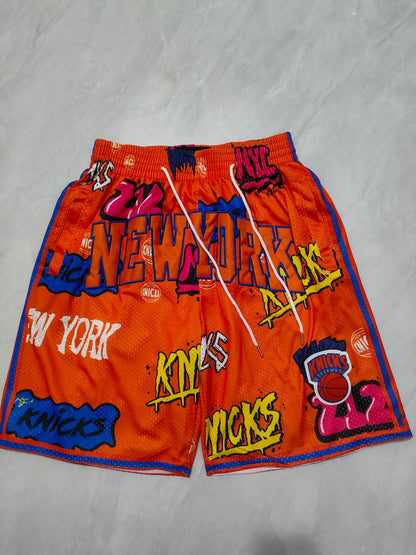New York Knicks Orange Graffiti Pocket Shorts