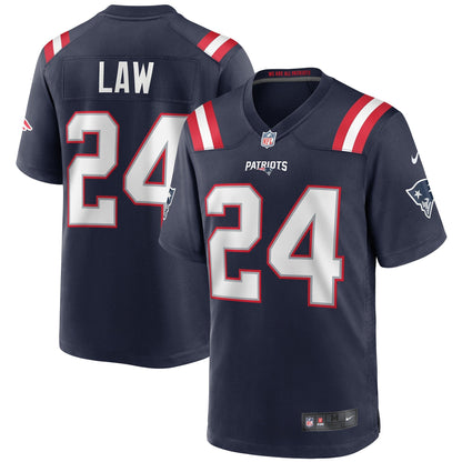 Ty Law New England Patriots Nike Game Retired   Jersey - Navy