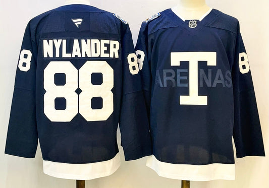 Men's Toronto Maple Leafs William Nylander #88 Black Retro Version Player Jersey