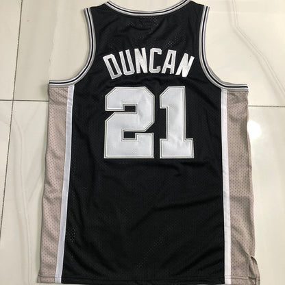 Tim Duncan Throwback San Antonio Spurs Black 21 MN