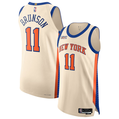 New York Knicks Jalen Brunson Nike Cream 2025/26 Player Jersey - City Edition