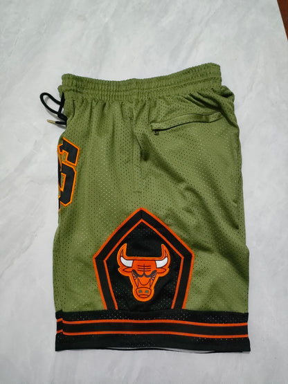 JUST DON Chicago Bulls Green Pocket Shorts