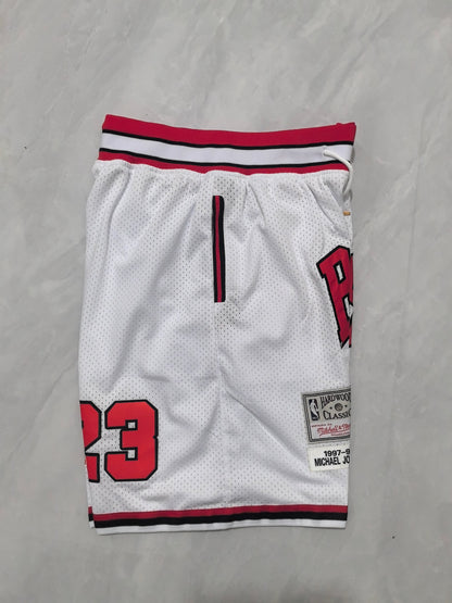 Chicago Bulls White Retro Pocket Shorts #23