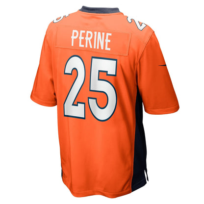 Samaje Perine Denver Broncos Nike Game   Jersey - Orange