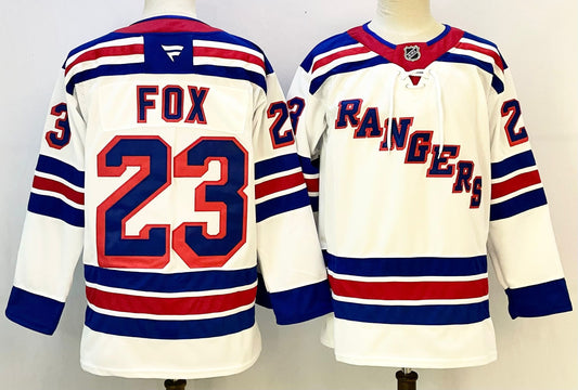 Men's New York Rangers Adam Fox #23 White Player Jersey