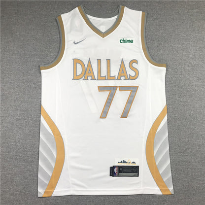 Dallas Mavericks Luka Doncic #77 City Edition Swingman Jersey — Embroidered