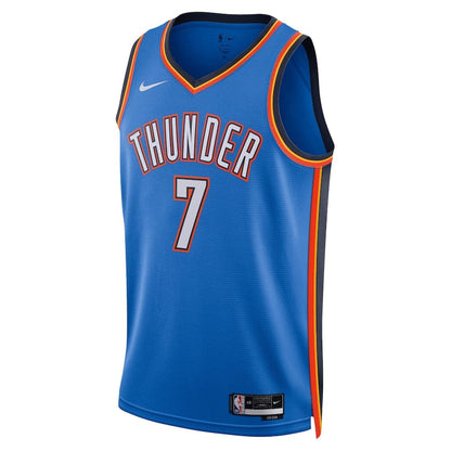 Men's Oklahoma City Thunder Chet Holmgren #7 2023-2024 seasonJersey