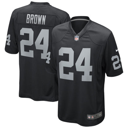 Willie Brown Las Vegas Raiders Nike Game Retired   Jersey - Black