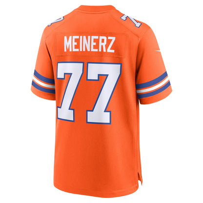 Quinn Meinerz Denver Broncos Nike Mile High Collection 1977 Throwback   Game Jersey - Orange