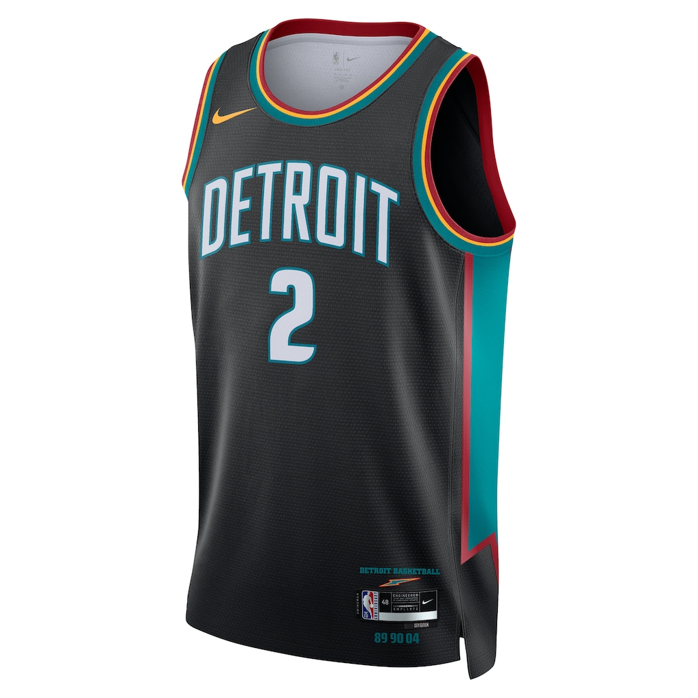 Detroit Pistons Cade Cunningham Nike Charcoal 2025/26 Swingman Jersey - City Edition