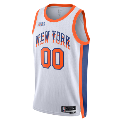 New York Knicks Nike White 2024/25 Custom Swingman Jersey - City Edition