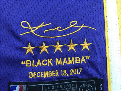 Los Angeles Lakers #24 Kobe Bryant Retired Purple Jersey