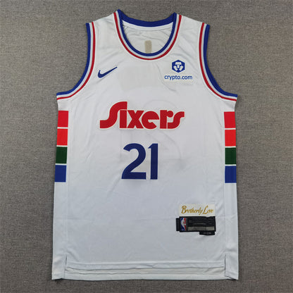 Unisex Philadelphia 76ers 2024/25 Embroidered Swingman Jersey City Edition