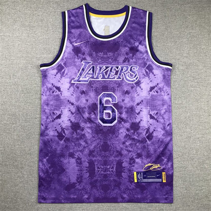 Lebron James LA Lakers Purple Jersey #6