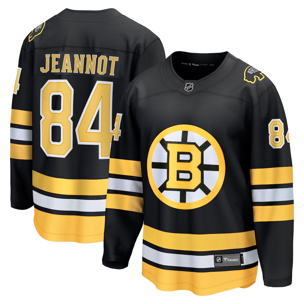 Men's Boston Bruins Tanner Jeannot #84  Black Home Breakaway Player Jersey