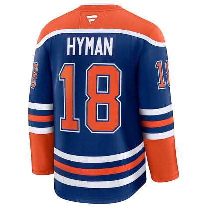 Men's Edmonton Oilers Zach Hyman Fanatics Royal 2025 Stanley Cup Final Home Premium Jersey