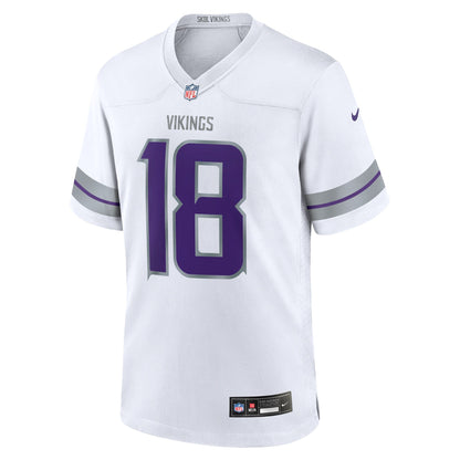 Justin Jefferson Minnesota Vikings Nike Alternate Game   Jersey - White