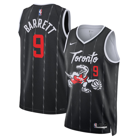 Toronto Raptors RJ Barrett Nike Black 2025/26 Swingman Jersey - City Edition