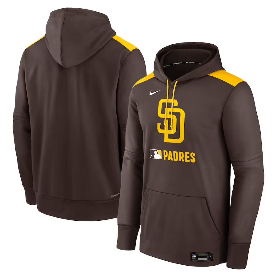 San Diego Padres Performance Pullover Hoodie - Brown