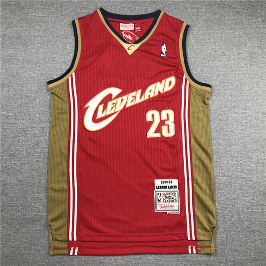 Cleveland Cavaliers LeBron James #23 Throwback - Embroidered Jersey