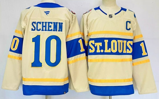 Men's St. Louis Blues Brayden Schenn #10 Cream Player Jersey