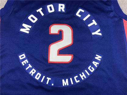 Detroit Pistons Cade Cunningham #2 City Edition Swingman Jersey — Embroidered