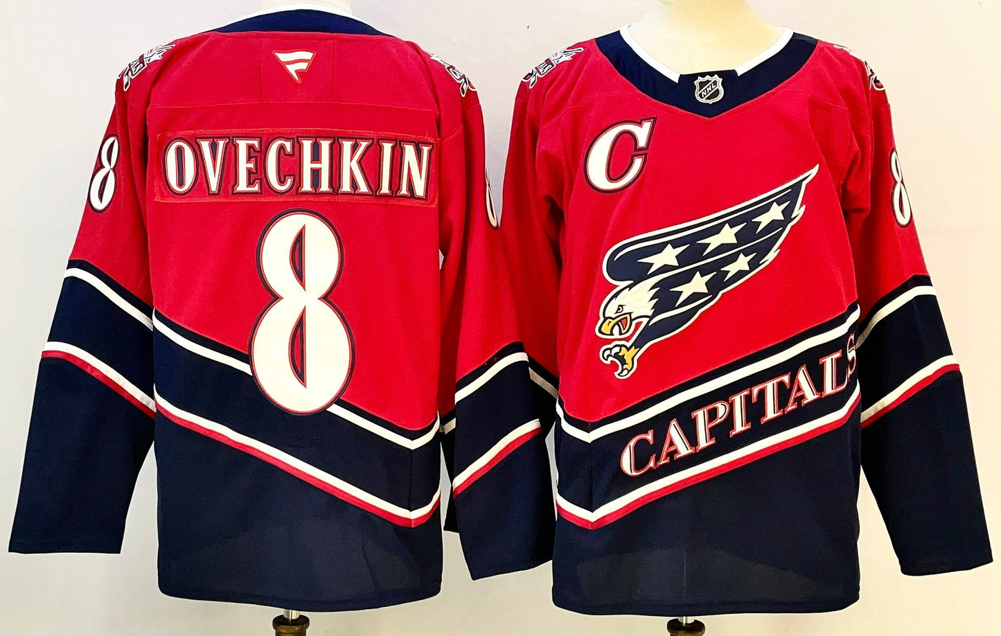Men's Washington Capitals Alexander Ovechkin #8 Fanatics Red Premium Player Jersey
