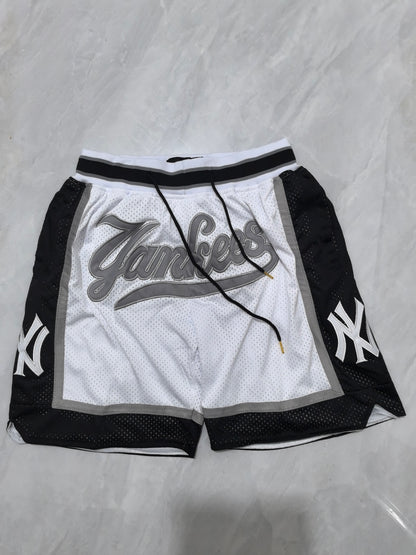 New York Yankees White Pocket Shorts