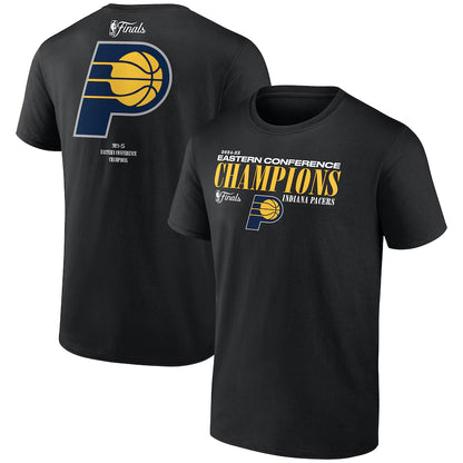 Men's Indiana Pacers Fanatics Black 2025 Eastern Conference Champions Basketball T-Shirt