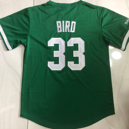 Mitchell Ness Unisex Boston Celtics 33 Larry Bird Green T-Shirts