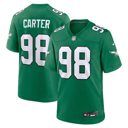 Jalen Carter Philadelphia Eagles Nike Alternate Game Jersey - Kelly Green