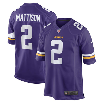 Alexander Mattison Minnesota Vikings Nike Game   Jersey - Purple