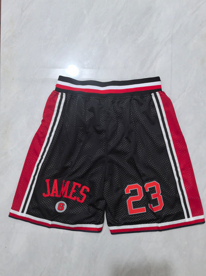 Black retro pocket shorts