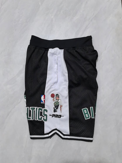 JUST DON Boston Celtics Black Pocket Shorts