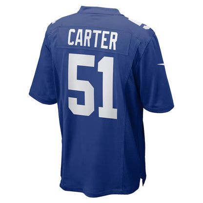 New York Giants Abdul Carter Nike Royal 2025 NFL Draft First Round Pick Game Jersey