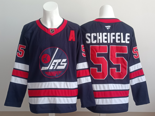 Men's Winnipeg Jets Mark Scheifele #55 Navy Player Jersey