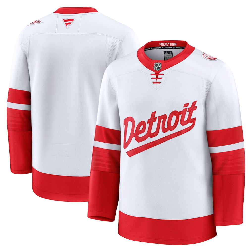 Men's Detroit Red Wings  White 2025  Stadium Series Premium Blank Jersey
