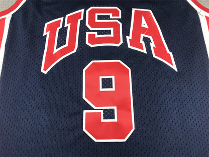 1984 Olympics #9 dark blue jersey