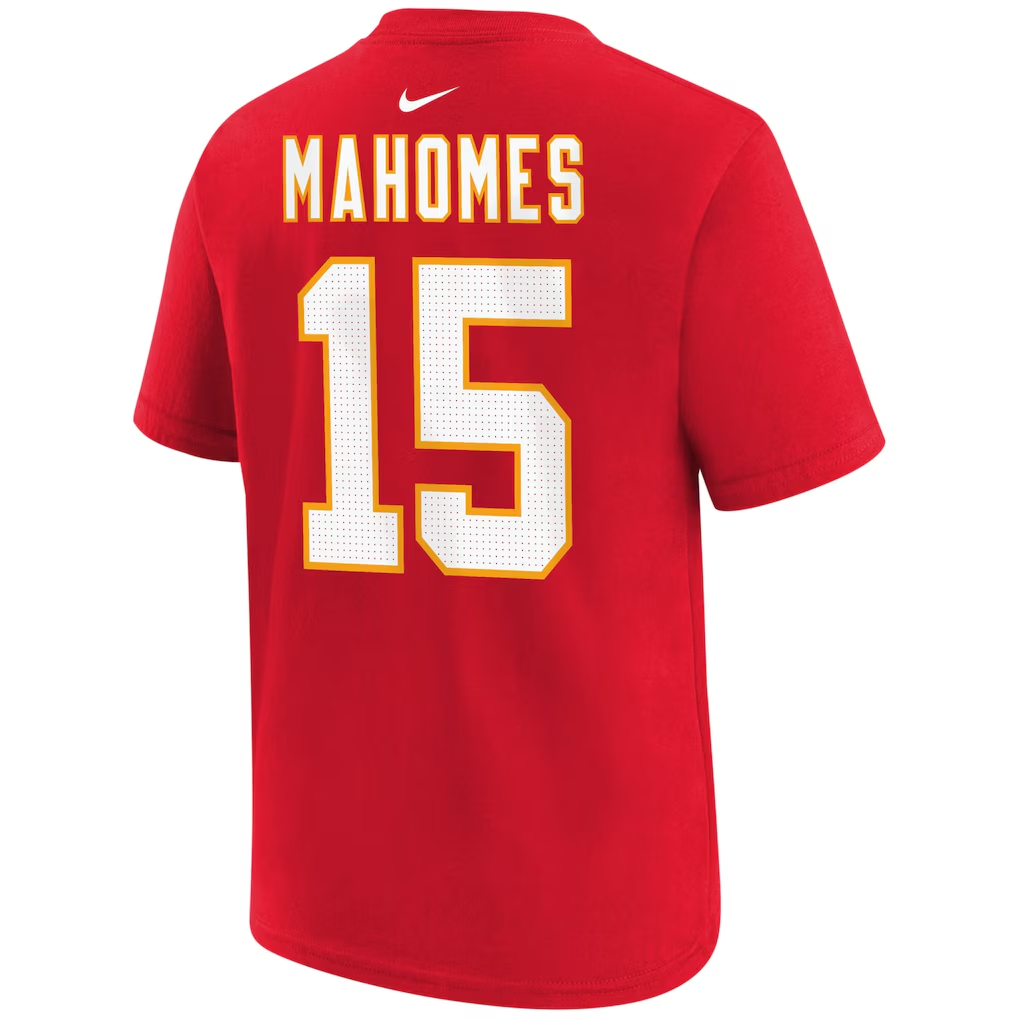 Kansas City Chiefs Patrick Mahomes Red Nike Player Name & Number T-Shirt