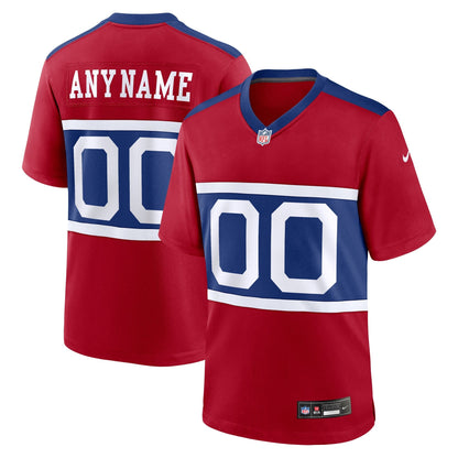 New York Giants Nike Alternate Game Custom Jersey - Century Red