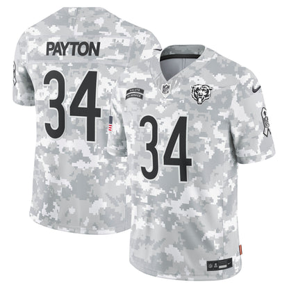 Walter Payton Chicago Bears Nike 2024 Salute to Service Retired   Limited Jersey - Arctic Camo