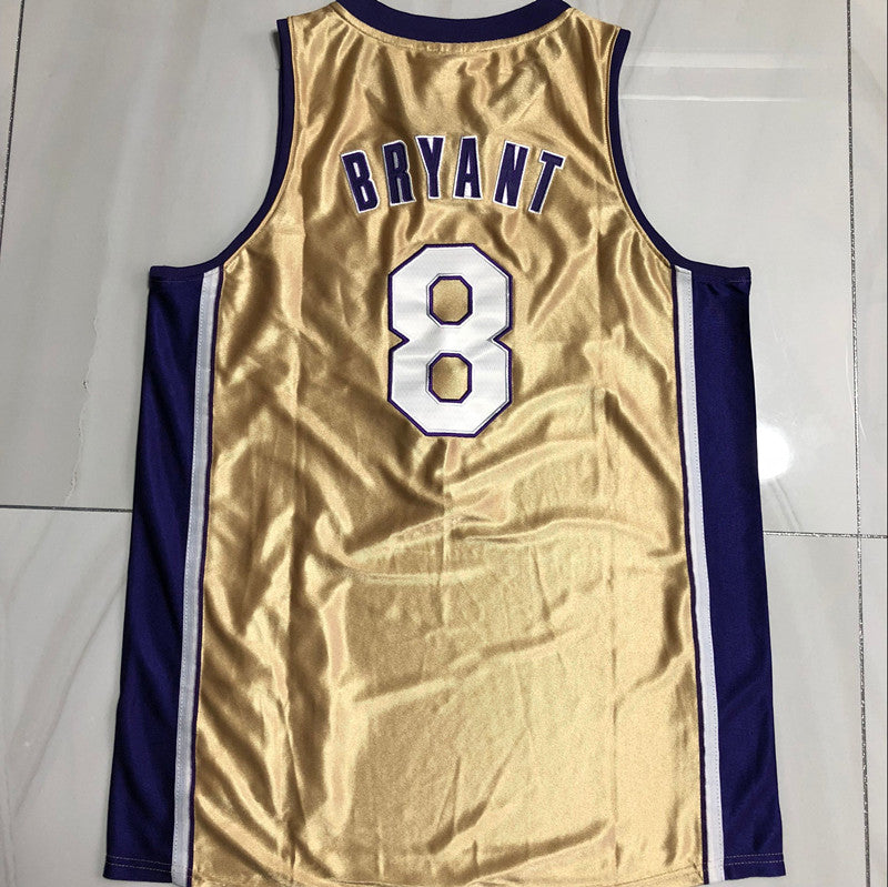 Kobe Bryant 1996-2016 Hall of Fame Gold Fully Embroidered 8# Jersey