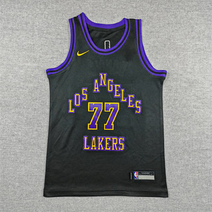 Youth Luka Dončić Los Angeles Lakers #77 City Edition Embroidered  Jersey
