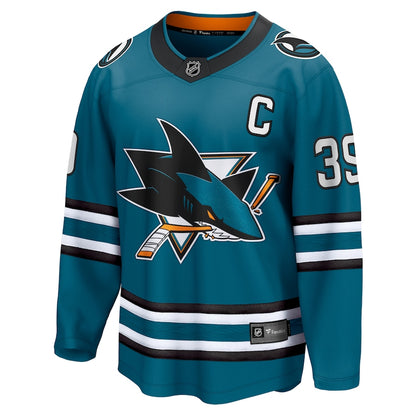 Men's San Jose Sharks Logan Couture Fanatics Teal Home Breakaway Jersey