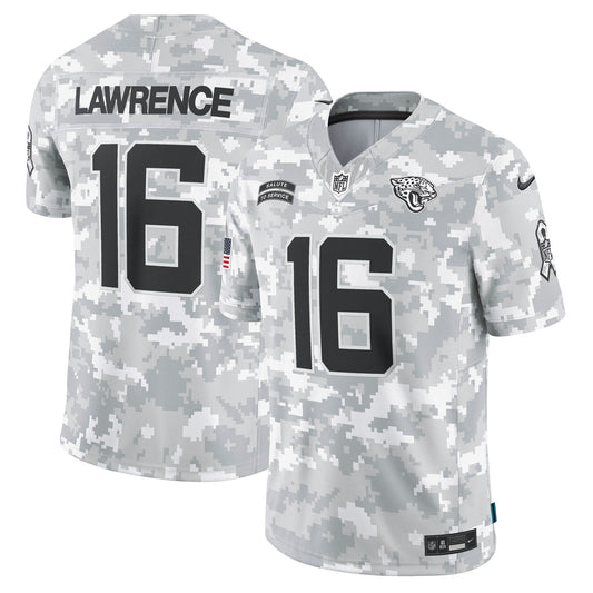 Trevor Lawrence Jacksonville Jaguars Nike 2024 Salute to Service Limited Jersey - Arctic Camo