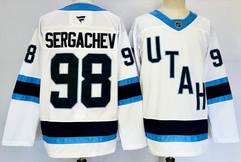 Men's Utah Mammoth Mikhail sergachev #98 White Player Game Jersey