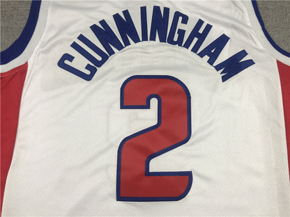Detroit Pistons Cade Cunningham #2 City Edition Swingman Jersey — Embroidered