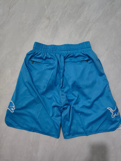 Detroit Lions Blue Pocketed Shorts