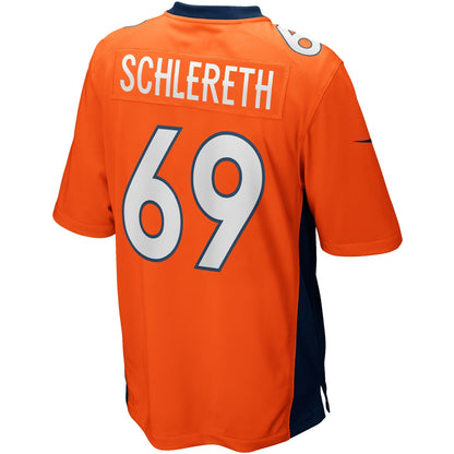 Mark Schlereth Denver Broncos Nike Game Retired   Jersey - Orange